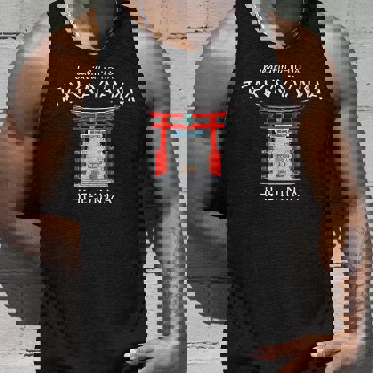 飛騨の高山 日枝神社 手描き 日本 タンクトップ 彼への贈り物