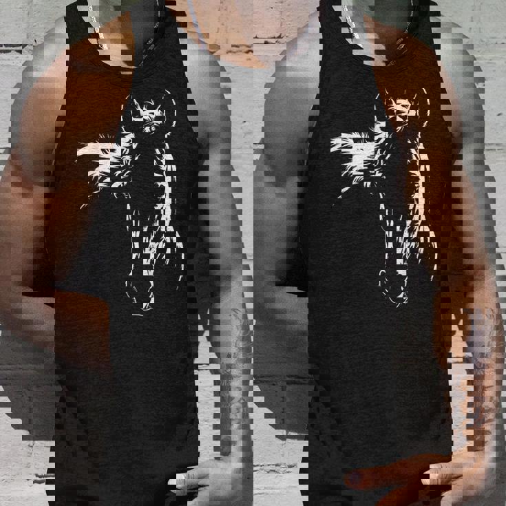 馬好きのためのエレガントな馬のシルエットのグラフィックアートデザイン。 タンクトップ 彼への贈り物