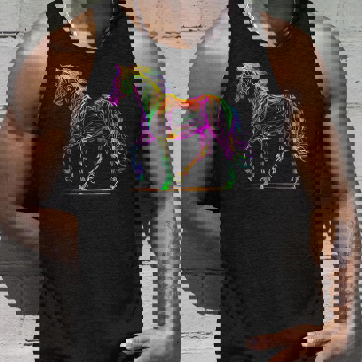 馬術 カラフル 馬好き 西洋 ロデオ タンクトップ 彼への贈り物