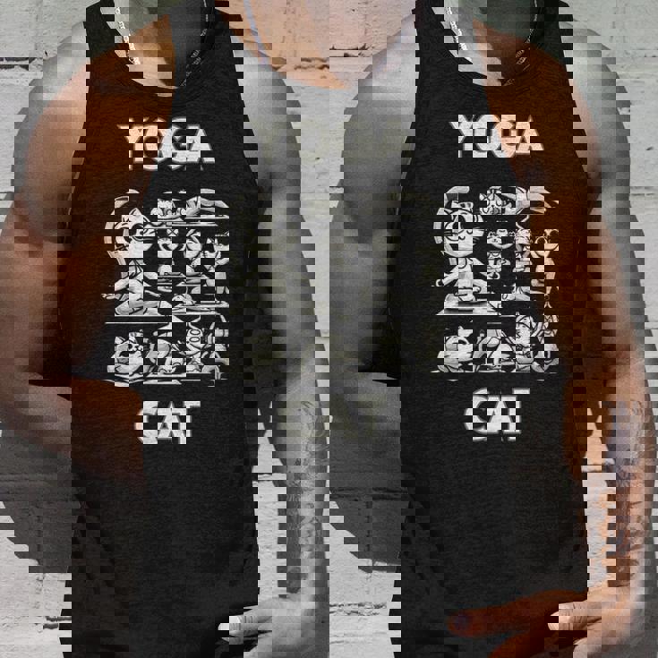 魅力的な禅猫のポーズ 気まぐれな猫ヨガ タンクトップ 彼への贈り物