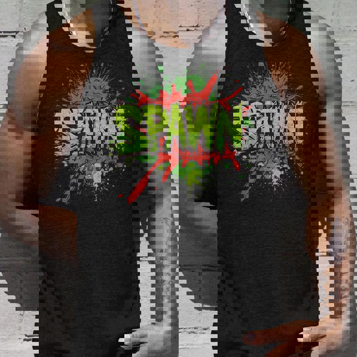 鮮やかな色とクールなスポーンステートメントコスチューム。 タンクトップ 彼への贈り物