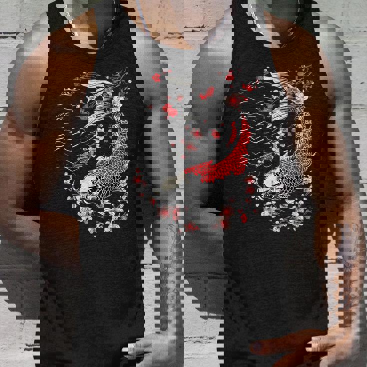 鯉 桜 桜 季節 錦鯉 魚 アジアン タンクトップ 彼への贈り物