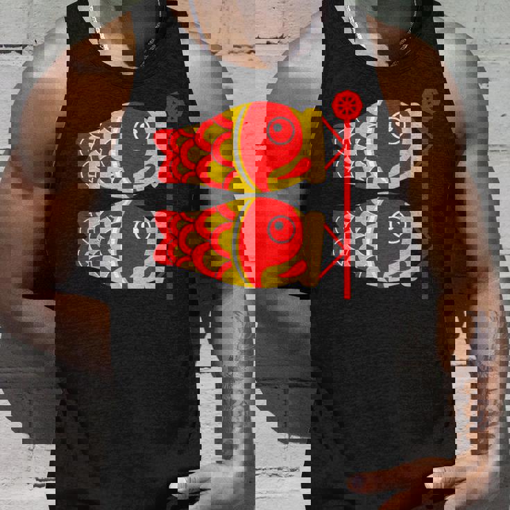 鯉 鯉 漢字 鯉のぼり 旗 タンクトップ 彼への贈り物