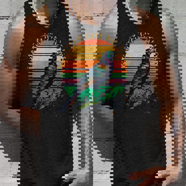 鳥 グラフィック グラックル 鳥の恋人 グラックル Got No Boss タンクトップ 彼への贈り物