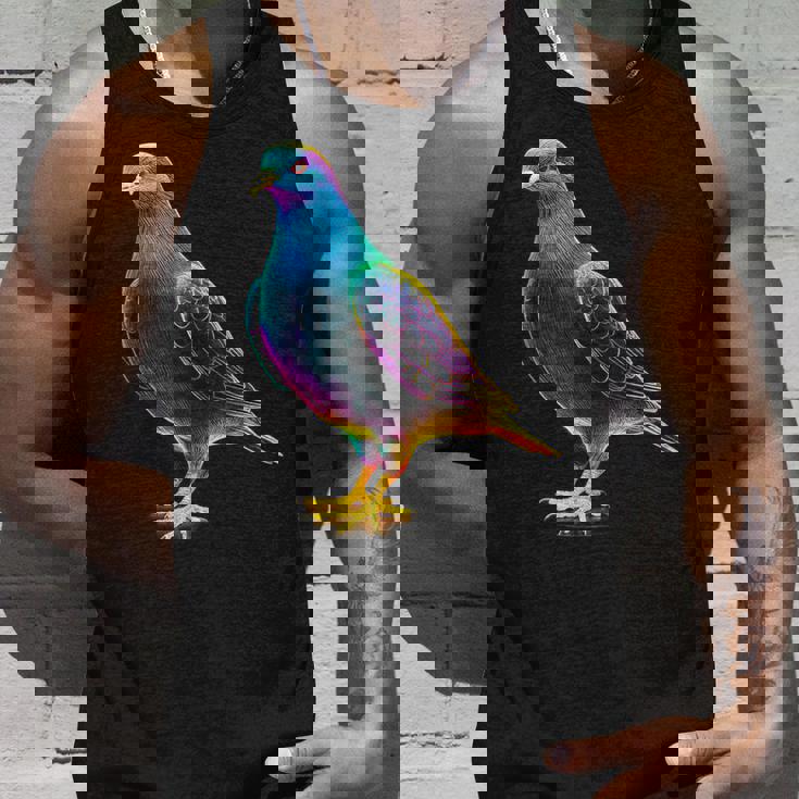 鳩 カラフル 動物 動物園 アートワーク 鳩 タンクトップ 彼への贈り物