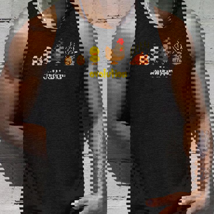 おもしろ 鶏の一生 Ovolution 食物連鎖 タンクトップ 彼への贈り物