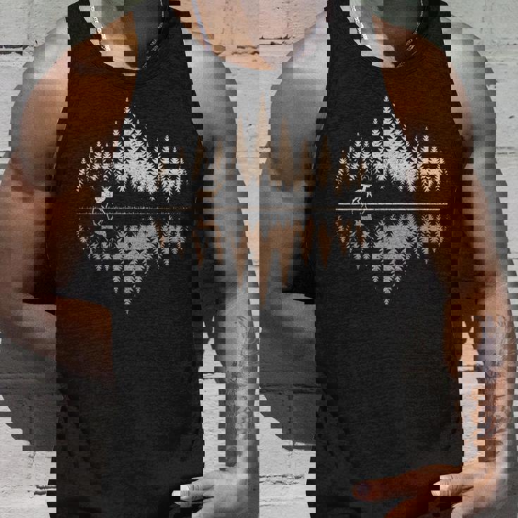 鹿、野生動物・アウトドア、森林・樹木の反射、鹿 タンクトップ 彼への贈り物