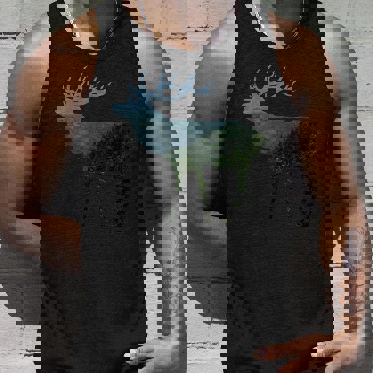 鹿と木 赤い鹿 ダム 鹿 森 木 雄鹿 タンクトップ 彼への贈り物