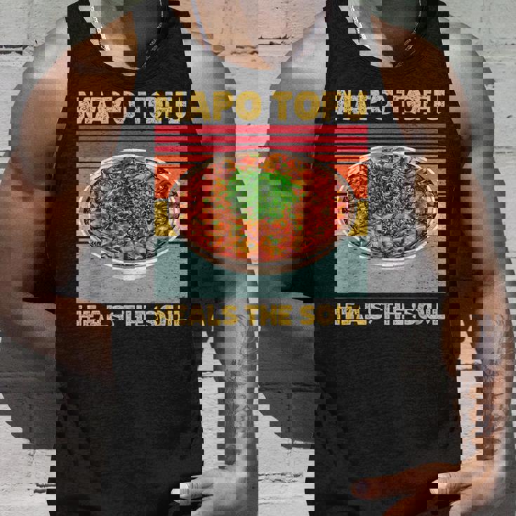 麻婆豆腐 魂を癒す 中華料理 ファン 面白い レトロ タンクトップ 彼への贈り物