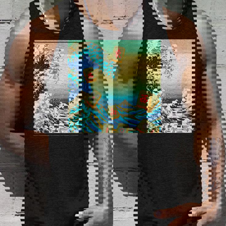 麻雀 おもしろ グッズ 服 筆文字 面白いtシャツ 文字入り 面白い 文字 ネタ メンズ 葛飾北斎 浮世絵 風 タンクトップ 彼への贈り物