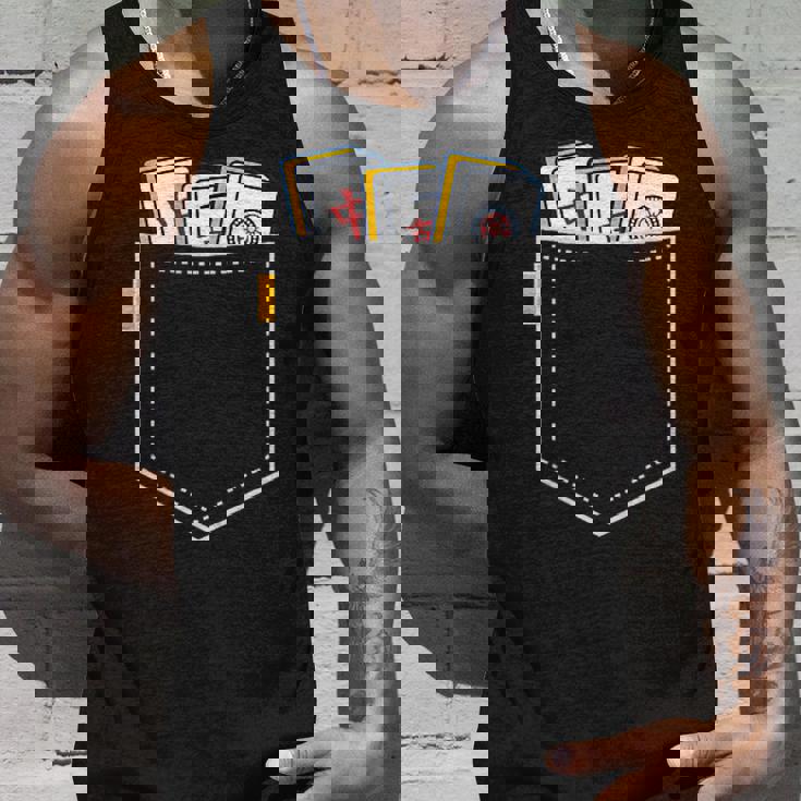 麻雀 牌 ワンポイント ポケット 柄ポケット デザイン かわいい おもしろ 可愛い 麻雀好プレゼント タンクトップ 彼への贈り物