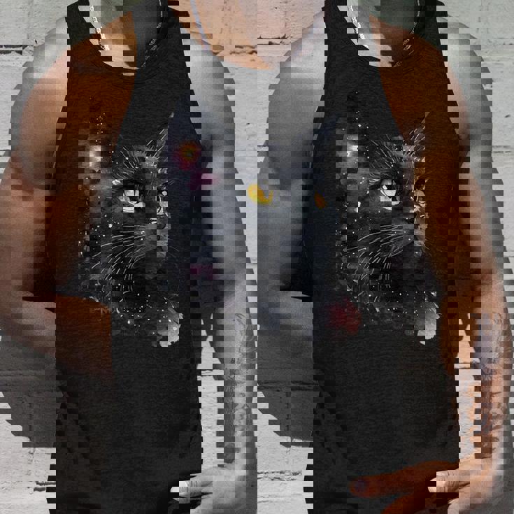黒猫 黄色い目 猫の顔 子猫愛好家 タンクトップ 彼への贈り物