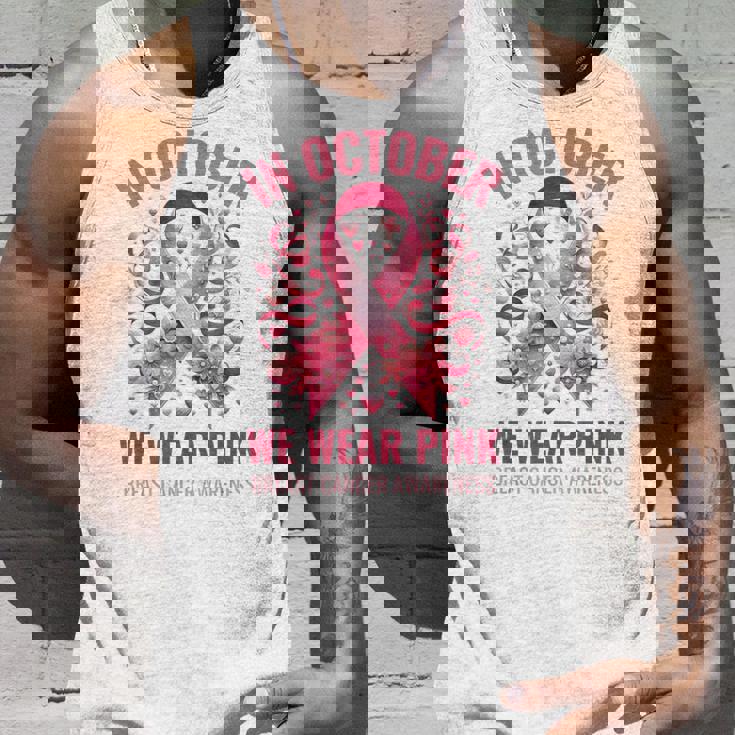 10月にはピンクリボンデザインの乳がんウォークを着用 タンクトップ 彼への贈り物