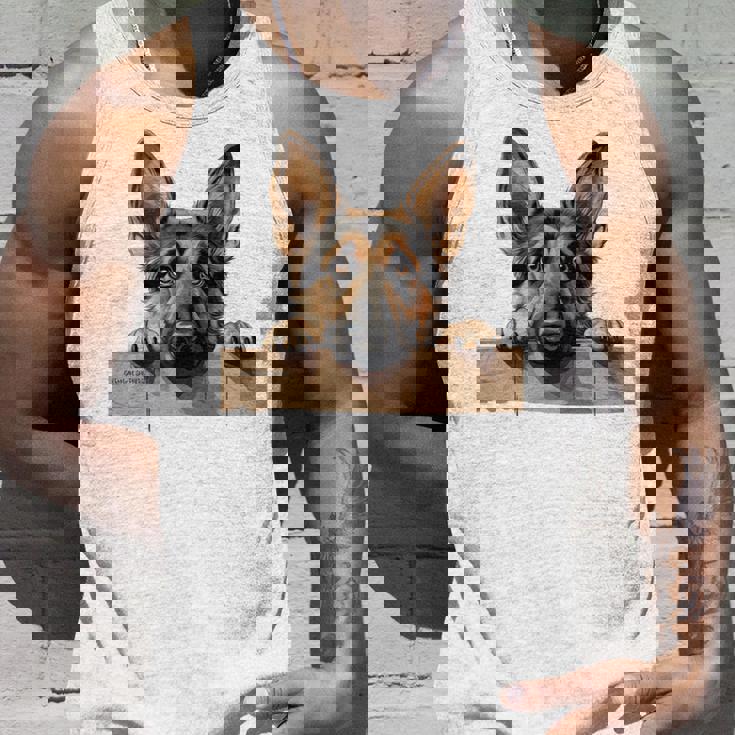 Affectionate Peek ジャーマンシェパードドッグ 長袖tシャツ タンクトップ 彼への贈り物