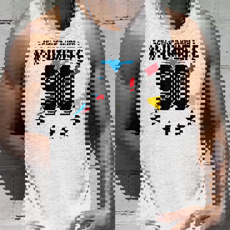 Age Is Just Number スポーツ 90歳 面白い 90歳の誕生日 タンクトップ 彼への贈り物