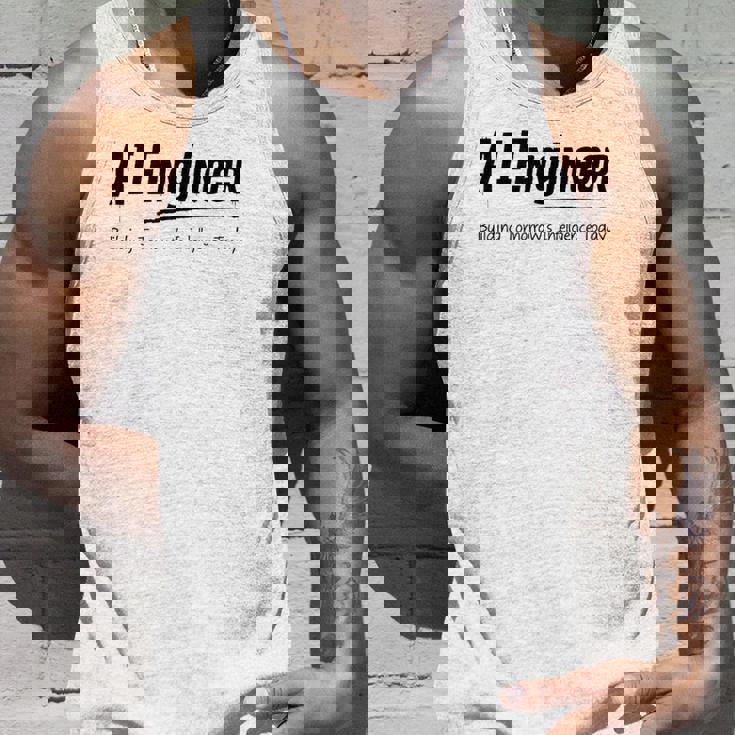 Aiエンジニアが今日の明日の知性を構築 タンクトップ 彼への贈り物