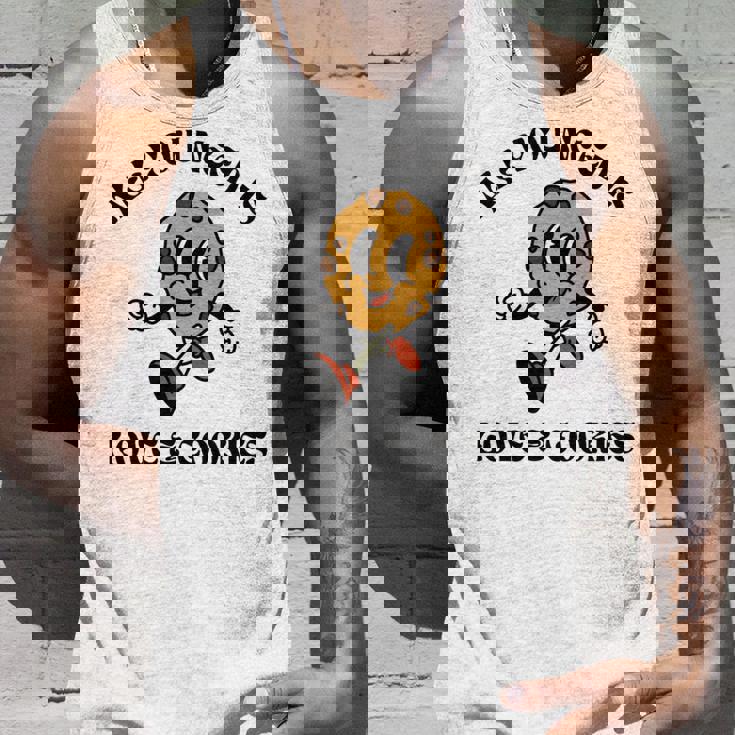 All You Need Is Love And Cookies レトロ 70年代 かわいい ハッピークッキー 長袖tシャツ タンクトップ 彼への贈り物