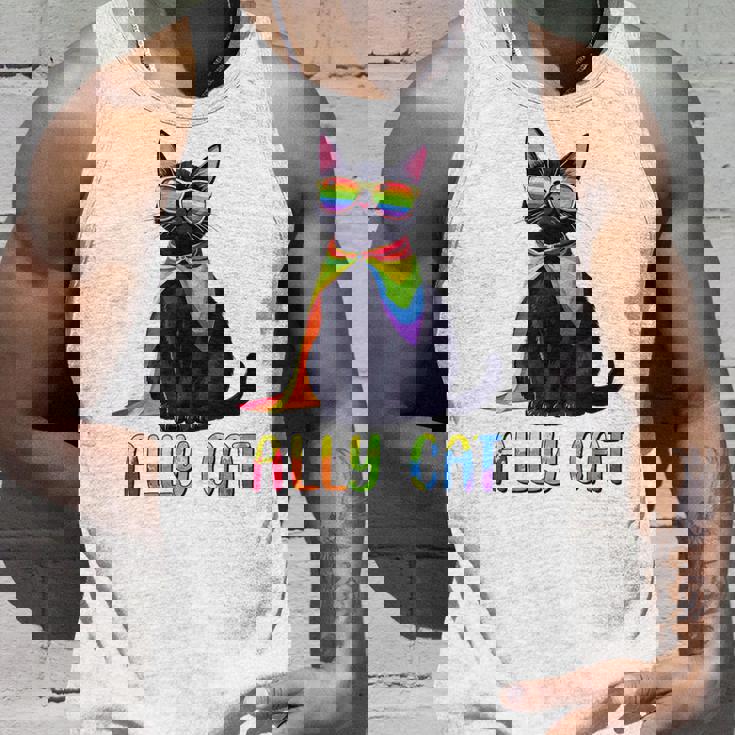 Ally Cat Lgbtゲイプライド月間2025レインボー平等権 タンクトップ 彼への贈り物