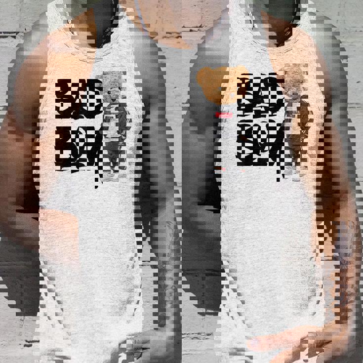 Angry Bad Boystyle、クールなテディベア、バッドボーイグラフィックデザイン。 タンクトップ 彼への贈り物