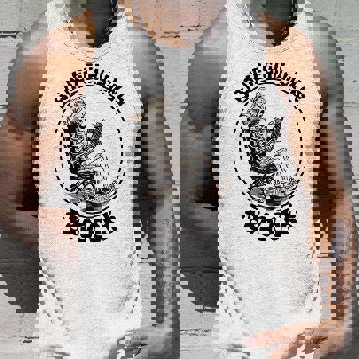 Bone-Chilling 本 スケルトン 読書 ブックワームブックラバーズ 長袖tシャツ タンクトップ 彼への贈り物