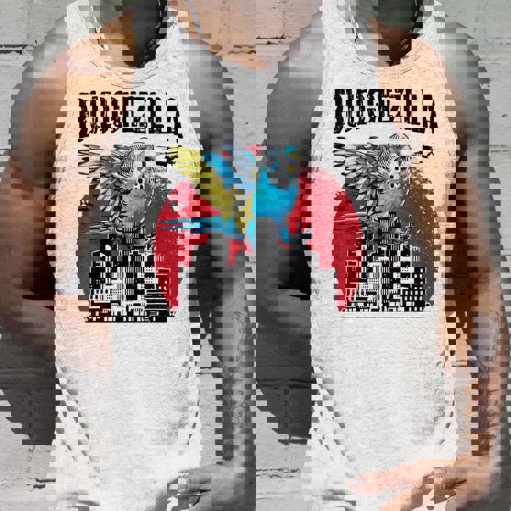 Budgiezilla 面白いインコ セキセイインコ セキセイインコ セキセイインコ 鳥好き タンクトップ 彼への贈り物