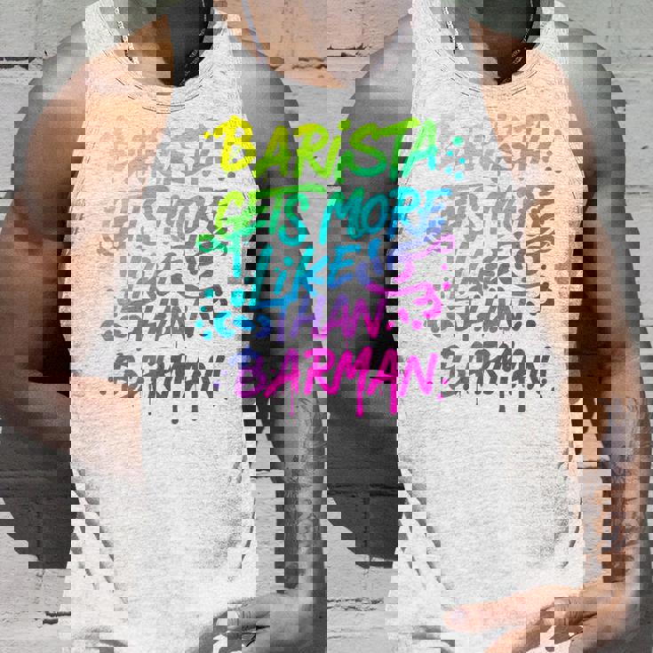 Cool Barista Gets More Likes Than Barman、バリスタ、バーマンより 長袖tシャツ タンクトップ 彼への贈り物