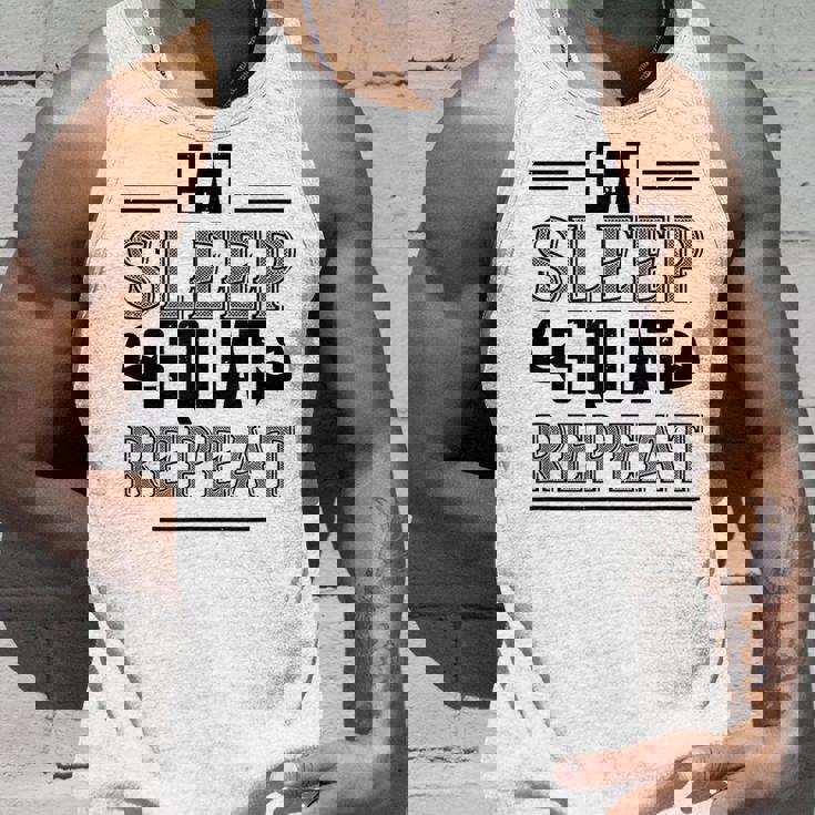 Eatleepquat Repeat 面白いジムワークアウト タンクトップ 彼への贈り物