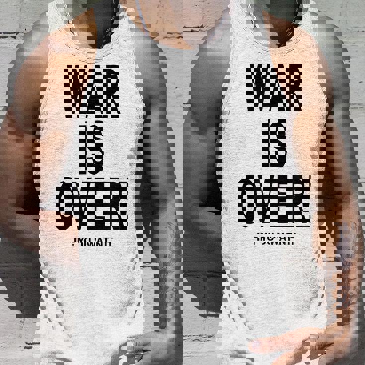 Exclusive War Is Over ご希望の場合限定ブラックプリント タンクトップ 彼への贈り物