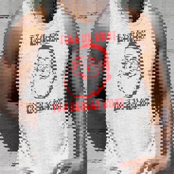 Tell Me What You Really Want Christmas タンクトップ 彼への贈り物