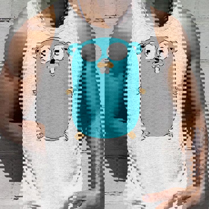 Go Golang プログラミング言語ロゴ マスコットゴファー タンクトップ 彼への贈り物