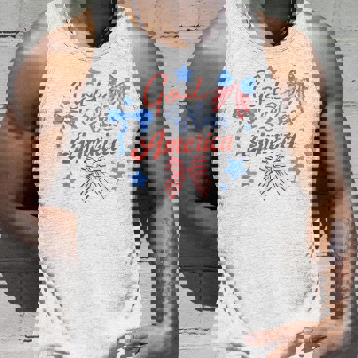 God Bless America コケットボウ 7月4日 キリスト教の愛国心 タンクトップ 彼への贈り物