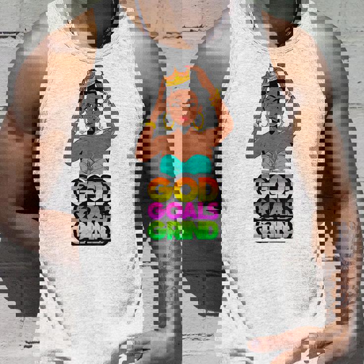 God Goals グラインドメラニン クリスチャン 楽しい ブラック クイーン ガールズ タンクトップ 彼への贈り物