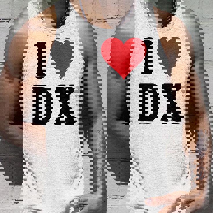 I Heart Dx Initials I Love DX First And Last Name D X タンクトップ 彼への贈り物
