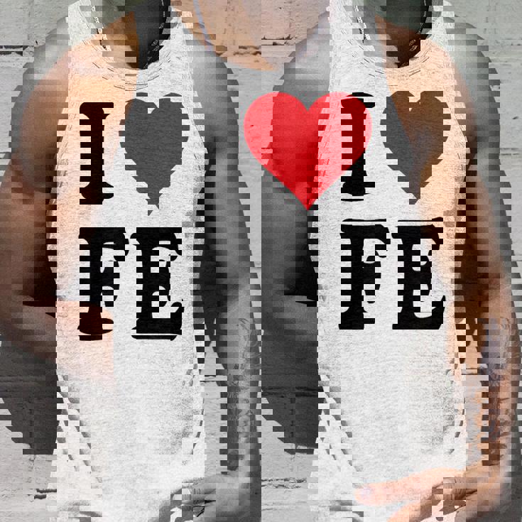I Heart Fe Initials I Love FE First And Last Name F E タンクトップ 彼への贈り物
