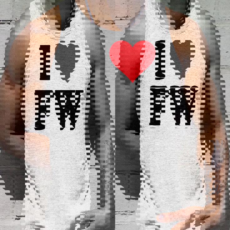 I Heart Fw Initials I Love FW First And Last Name F W タンクトップ 彼への贈り物