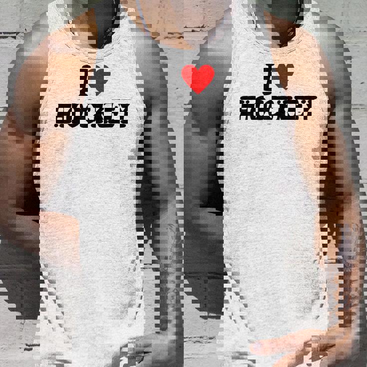 I Heart Hockey タンクトップ 彼への贈り物