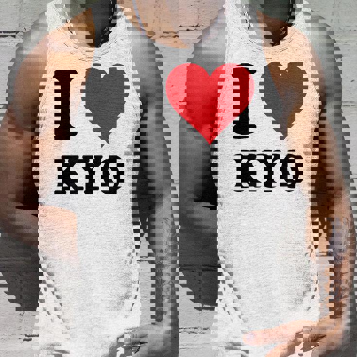 I Heart Kyo ファーストネーム I Love パーソナライズ タンクトップ 彼への贈り物