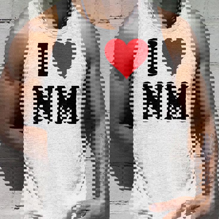 I Heart Nm Initials I Love NM First And Last Name N M タンクトップ 彼への贈り物