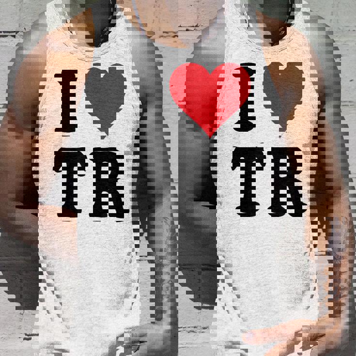 I Heart Tr Initials I Love TR First And Last NameR タンクトップ 彼への贈り物
