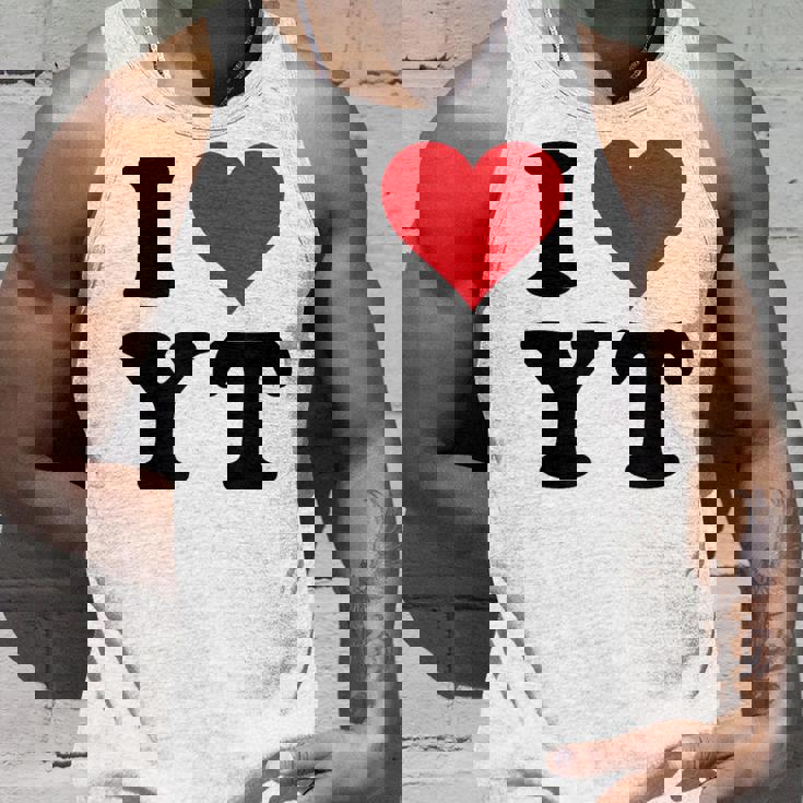 I Heart Yt Initials I Love YT First And Last Name Yタンクトップ 彼への贈り物
