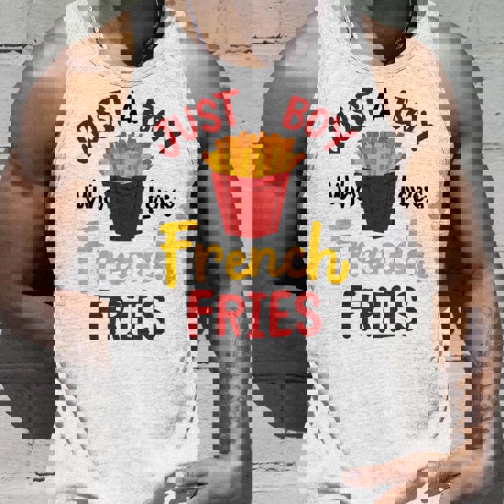 Just A Boy Who Loves French Fries フライドポテト じゃがいも ヴィーガン タンクトップ 彼への贈り物