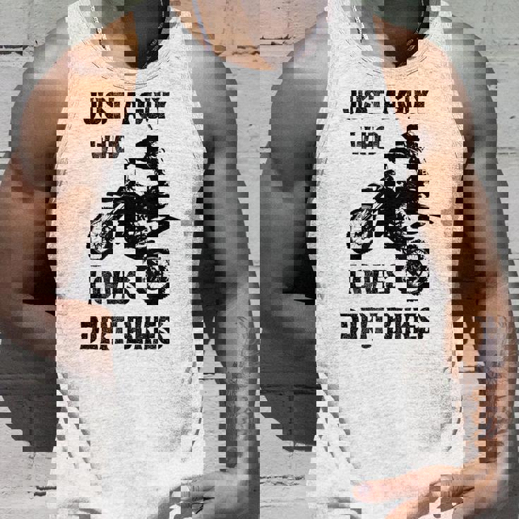 メンズ Just A Guy Who Loves ダートバイク 面白い モトクロス タンクトップ 彼への贈り物