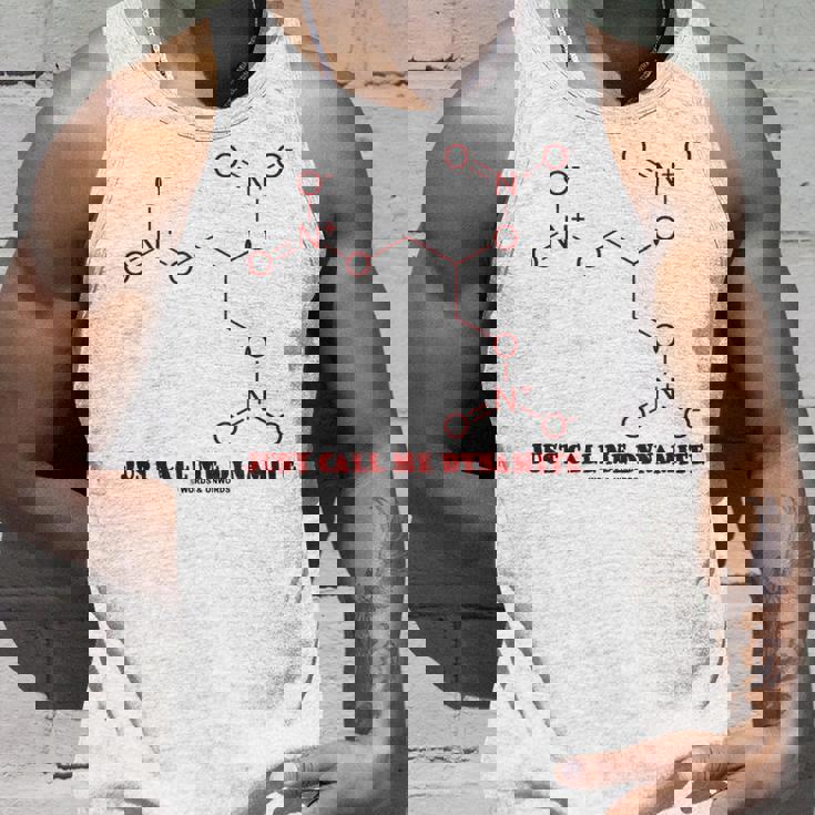Just Call Me Dynamite ニトログリセリン 化学分子 ユーモア タンクトップ 彼への贈り物