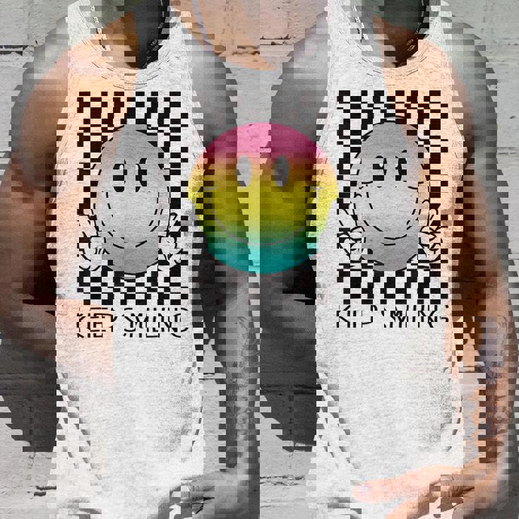 Keepmiling キュート 面白い ハッピー 平和 笑顔 ポジティブ タンクトップ 彼への贈り物