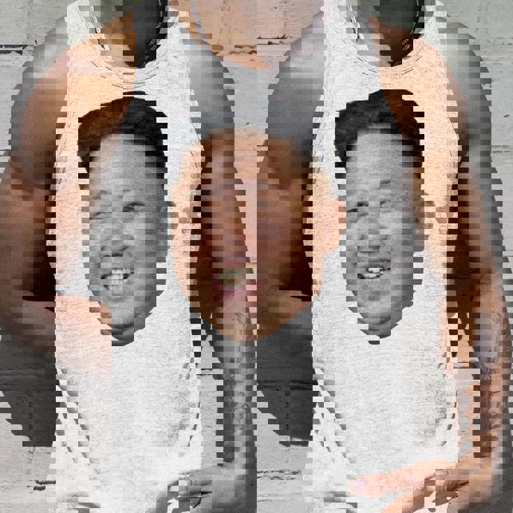 Kim Jong Un Big Face ロケットマン 北朝鮮パロディ タンクトップ 彼への贈り物