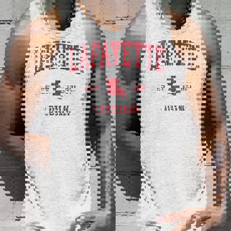 Lafayette ルイジアナ Laビンテージスポーツデザイン レッドプリント タンクトップ 彼への贈り物