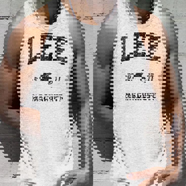 Lee Massachusetts Ma ビンテージ スポーツ デザイン ブラックプリント タンクトップ 彼への贈り物