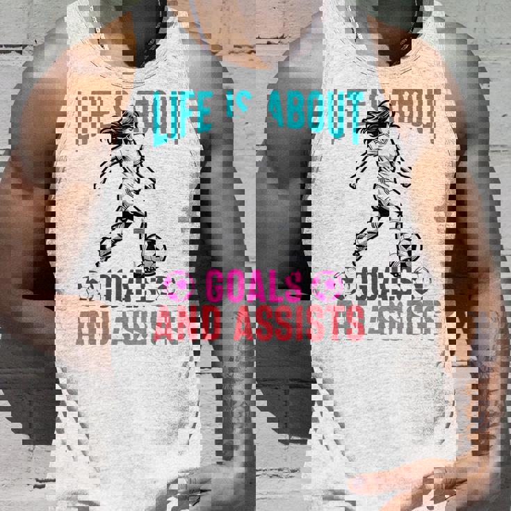 Life's About Goals And Assists サッカー 面白いサッカー選手 タンクトップ 彼への贈り物