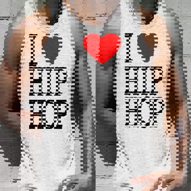 I Love Hip Hop ハート ラップ&ヒップホップファン タンクトップ 彼への贈り物