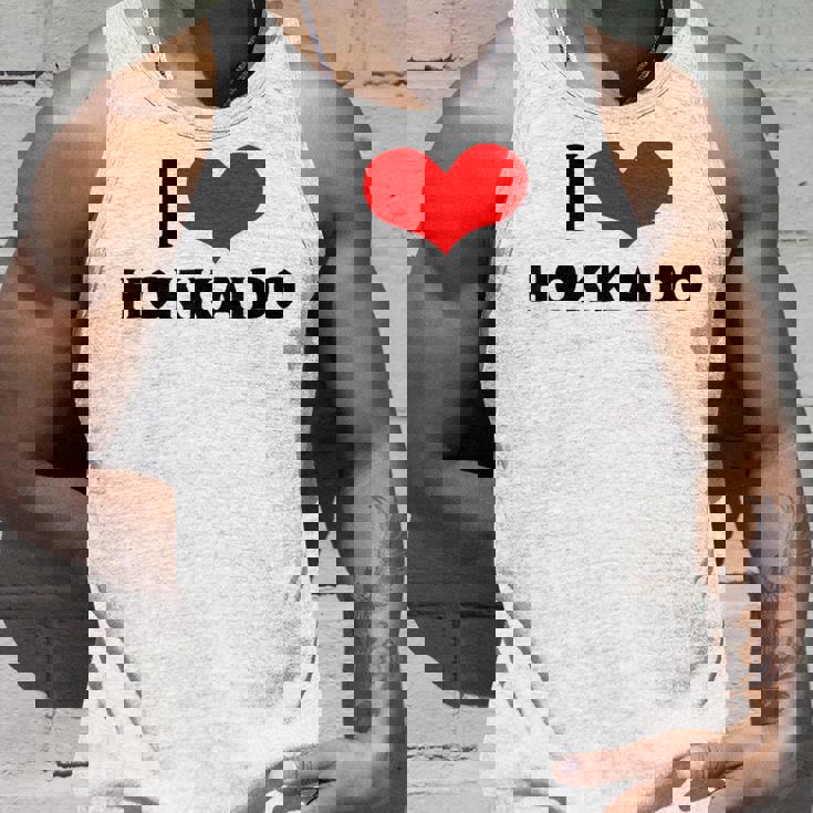 I Love Hokkaido 愛 ハート 北海道 日本 お土産 かわいい おしゃれ タンクトップ 彼への贈り物